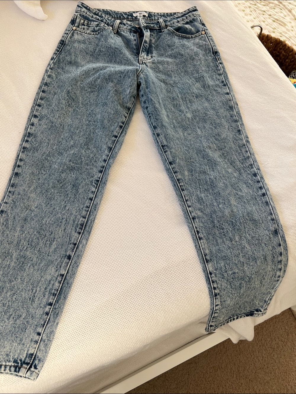 bp Straight-Leg Stonewash Blue Jeans